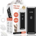 Dog Clipper for Matted & Long Hair,Quiet Pet Paw Hair Trimming Groomer,Handy Cordless Rechargeable Waterproof Shaver Kits for Cats,Small Dogs & Animals Black
