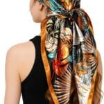 RIIQIICHY Head Scarf for Women Like Silk Satin Scarf for Hair Wrapping at Night Bandana Square Scarf for Sleeping 35 Inch