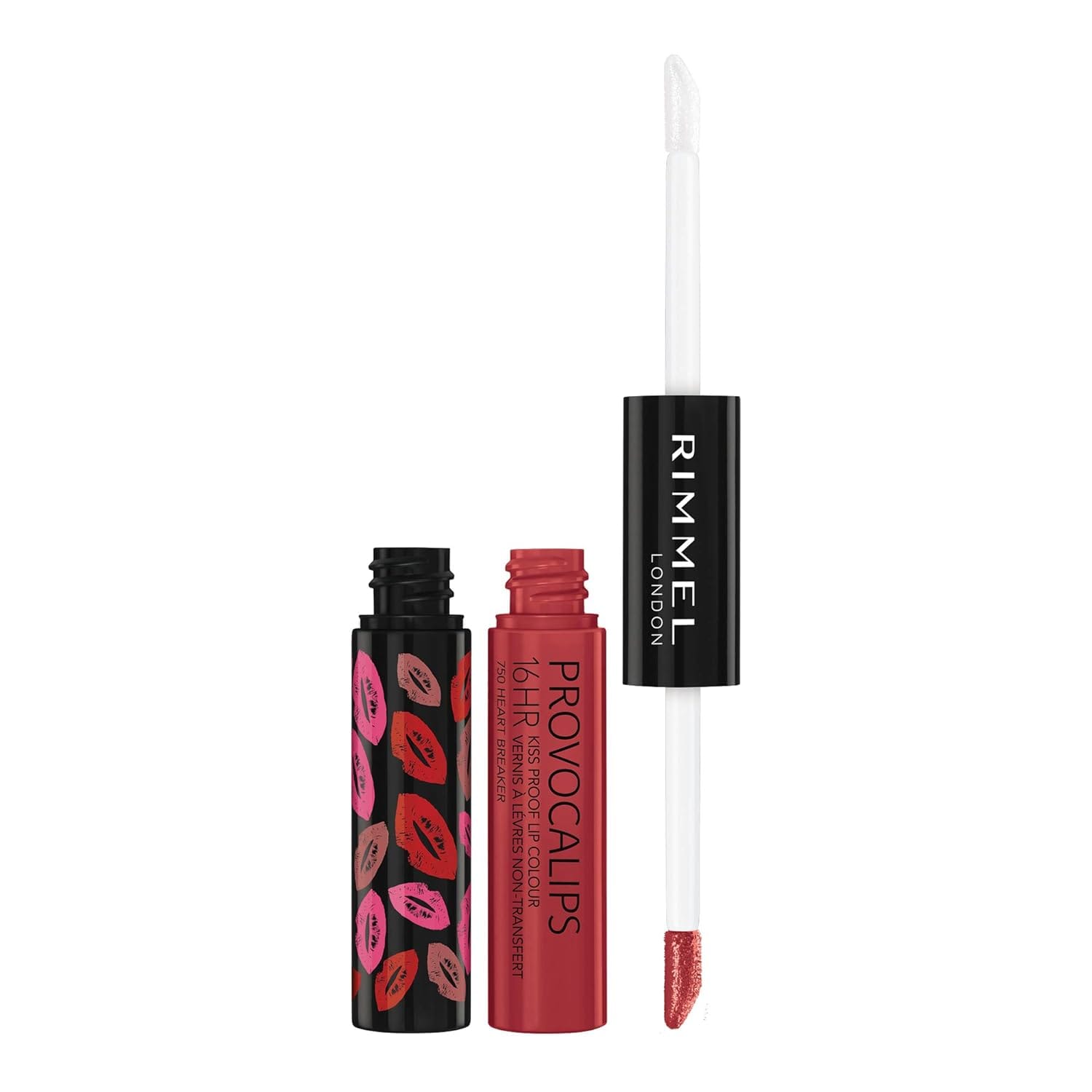 Rimmel London Provocalips 16hr Kiss Proof Lip Color Two Step Liquid Lipstick To Lock In Color And Shine 750 Heart Breaker, .14 Fl.oz. Rimmel London Provocalips 16hr Kiss-Proof Lip Color - Two-Step Liquid Lipstick to Lock in Color and Shine - 750 Heart Breaker, .14 fl.oz.