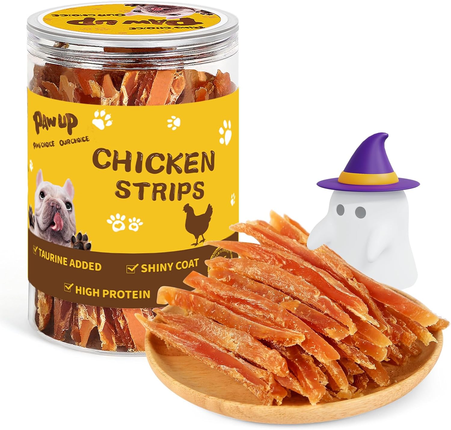 PAWUP Chicken Jerky Strips Dog Treats, Training Treats for Dogs w/Taurine, Low Fat, Natural Chicken Jerky Cuts, 12.5 oz PAWUP Chicken Jerky Strips Dog Treats, Training Treats for Dogs w/Taurine, Low Fat, Natural Chicken Jerky Cuts, 12.5 oz