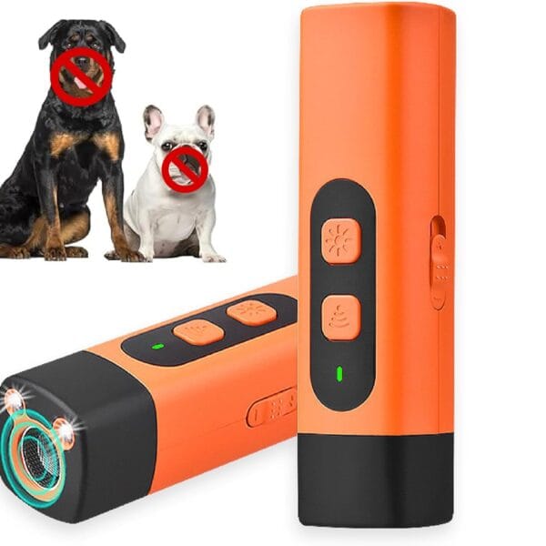 Dog Bark Deterrent Device - Ultrasonic Anti-Bark, Rechargeable for 90 Days - 32ft Range - One-Button Correction for Bad Behavior - Suitable for Indoor & Outdoor Use.