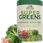 COUNTRY FARMS Super Greens Natural Flavor, 50 Organic Super Foods, USDA Organic Drink Mix, Fruits, Vegetables, Super Greens, Mushrooms & Probiotics, Supports Energy, 20 Servings, 10.6 Oz