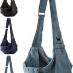 Noah & Paw Dog Sling Carrier for Small Dogs 5-18lb, Dog Sling for Small Dogs and Cats, Dog Carrier with Adjustable Padded Strap, Premium Twill, Lined with Fur, Double Safety Feature, Machine Washable