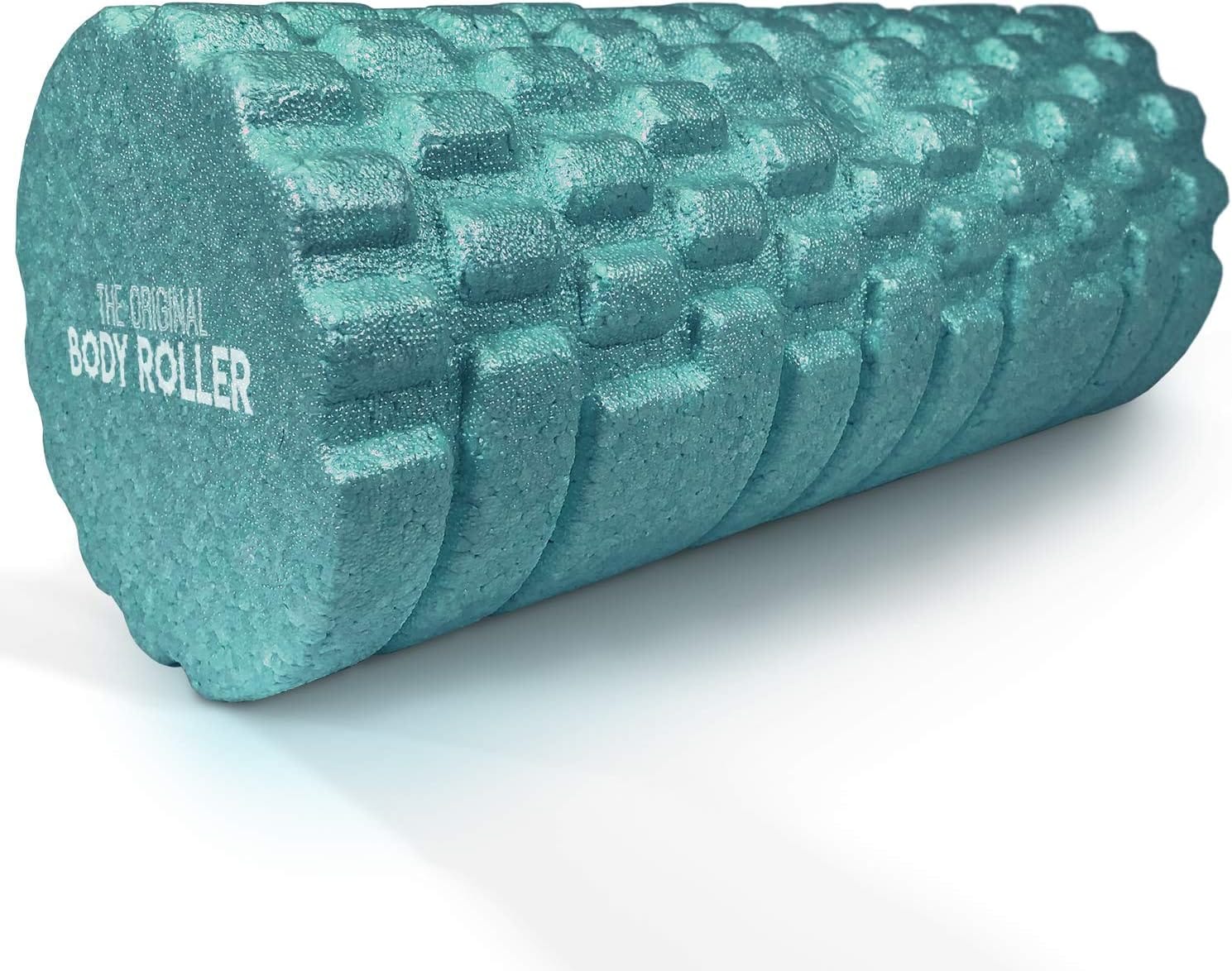 High Density Foam Roller Massager For Deep Tissue Massage Of The Back And Leg Muscles Self Myofascial Release Of Painful Trigger Point Muscle Adhesions 13" Turquoise High Density Foam Roller Massager for Deep Tissue Massage of The Back and Leg Muscles - Self Myofascial Release of Painful Trigger Point Muscle Adhesions - 13" Turquoise
