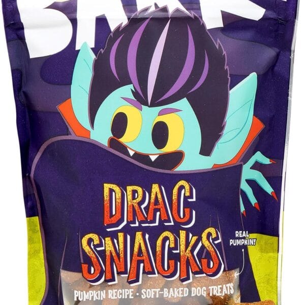 Barkbox Soft Baked Spooky Pumpkin Treats for Dogs  Allergy-Friendly, Vegetarian, Made with Real Pumpkin, No Corn or Soy (4 oz Bag)