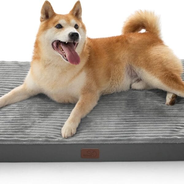 Bedsure Dog Beds Large Sized Dog- Orthopedic Pet Beds with Removable Machine Washable Cover, NOT Waterproof Egg Crate Foam Puppy Pad, Suitable for Pet Up to 50 lbs, 35"x22"
