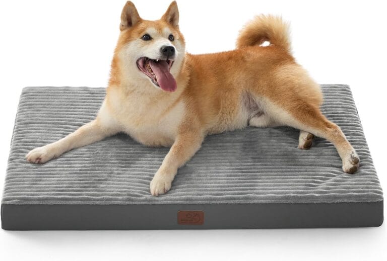 Bedsure Dog Beds Large Sized Dog- Orthopedic Pet Beds with Removable Machine Washable Cover, NOT Waterproof Egg Crate Foam Puppy Pad, Suitable for Pet Up to 50 lbs, 35"x22"