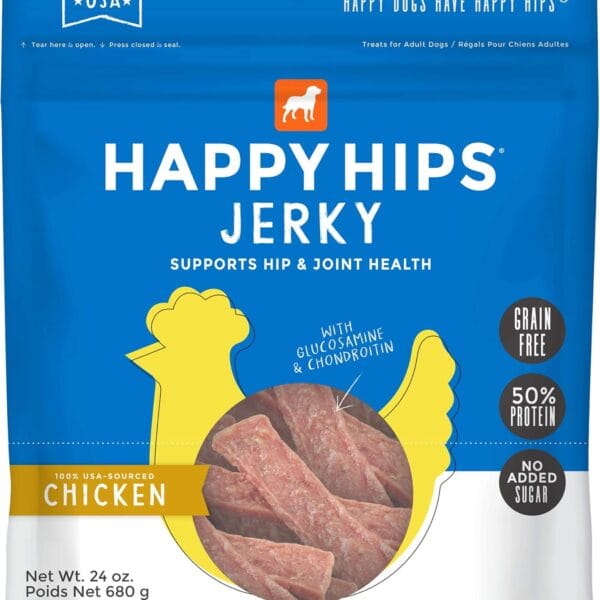 Happy Hips Jerky Dogs Treats, Chicken, 24 oz. Pouch
