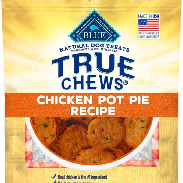 Blue Buffalo True Chews Dog Treats Made in the USA with Natural Ingredients Chicken Pot Pie