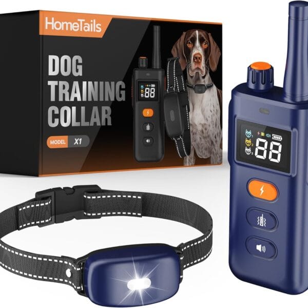 Dog Shock Collar with Remote Control - 3000Ft Dog Training Collar for 15-100lbs Small Medium Large Dogs, Adjustable IPX7 E Collar Beep Shock Vibration Modes with Flash Light