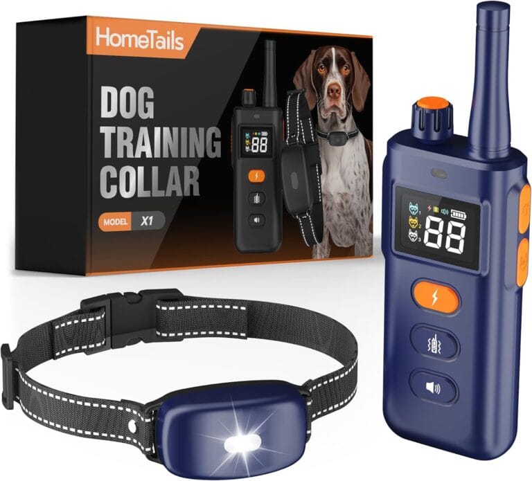 Dog Shock Collar with Remote Control - 3000Ft Dog Training Collar for 15-100lbs Small Medium Large Dogs, Adjustable IPX7 E Collar Beep Shock Vibration Modes with Flash Light