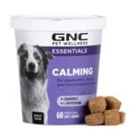 GNC Pets Essentials Calming Soft Chew Dog Supplements, Anxiety Relief Dog Calming Chews in Bacon Flavor for Adult Dogs & Puppies, Calm and Relaxation Treats for All Breeds, 60 Count