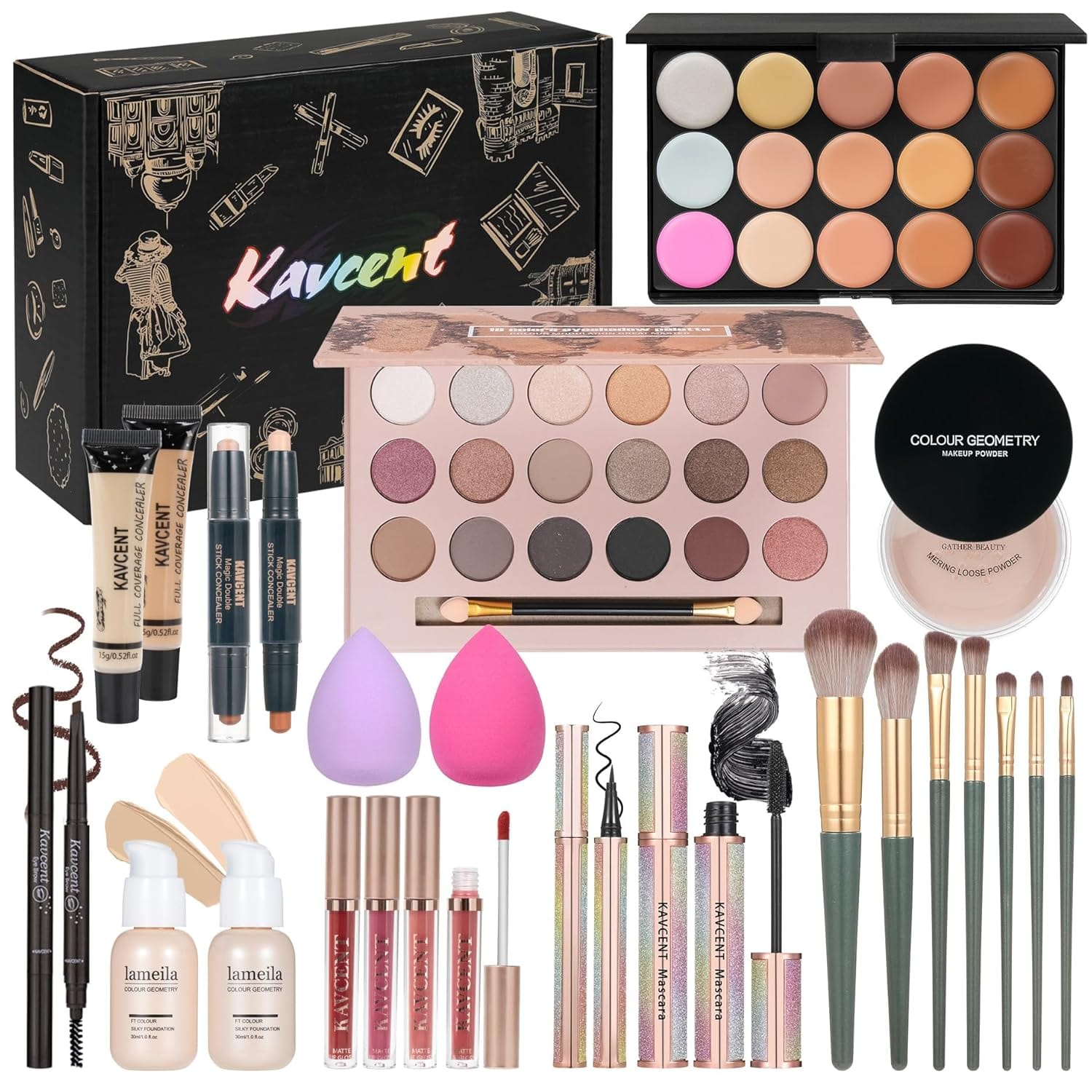 Makeup Kit Makeup Sets For Teens Makeup Kits For Women Teenagers Full Kit Make Up Eyeshadow Palette Foundation Concealer Lipgloss Makeup Gift Set For Women Teen Girls Makeup Kit Makeup Sets for Teens Makeup kits for Women Teenagers Full Kit Make up Eyeshadow Palette Foundation Concealer Lipgloss Makeup Gift Set for Women Teen Girls