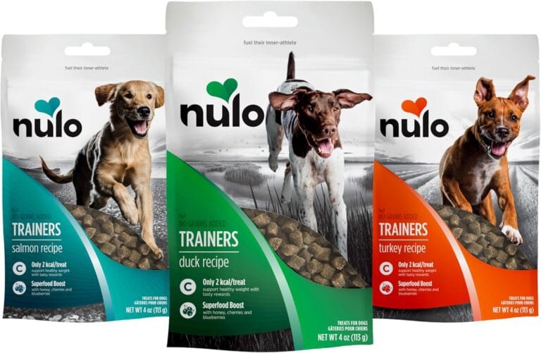 Nulo Trainers Variety Flavors Grain-Free Low-Calorie Healthy Dog & Puppy Training Treats, 4 Ounce Pouch, Pack of 3