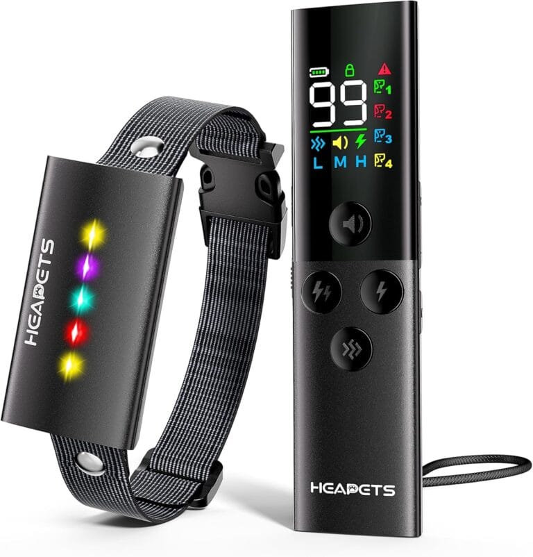 Dog Training Collar with Remote Control, 1600FT Electric Collars for Dogs 8-120 LBs, IP67 Waterproof Collar with Safe Static, Beep, Vibration, Rechargeable E-Collar for Small Medium Large Dogs, Black