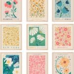 AnyDesign 9Pcs Flower Market Wall Art Prints Matisse Art Poster Decor Floral Drawing Posters Colorful Floral Room Decor for Gallery Room Aesthetic Living Room Bathroom Decor(NO FRAME 11x14)