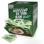 Stevia In The Raw Stevia Sweetener Packets, 200 Ct Box, Zero Calorie Stevia Sugar Substitute Packets, No Erythritol or Artificial Flavors, Vegan, Gluten Free, Kosher, Low Glycemic Index