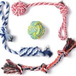 Fida Dog Rope Toys 4 Pack, Puppy Teething Sturdy Cotton Chew Tug Ropes Indoor/Outdoor, Exercise Interactive Tug O'War Toys Set for Boredom Small-Meidum Dogs
