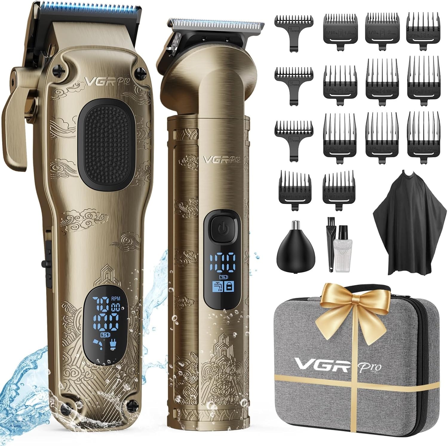 Hair Clippers For Men Professional, Cordless Hair Clippers For Hair Cutting, Mens Clippers And Trimmers Set, Electric Hair Trimmer For Men With Package Case Hair Clippers for Men Professional, Cordless Hair Clippers for Hair Cutting, Mens Clippers and Trimmers Set, Electric Hair Trimmer for Men with Package Case