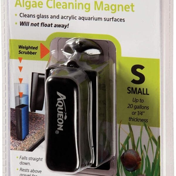 Aqueon Aquarium Algae Scraper, Fish Tank Cleaning Magnets for Glass/Acrylic, Small, Black