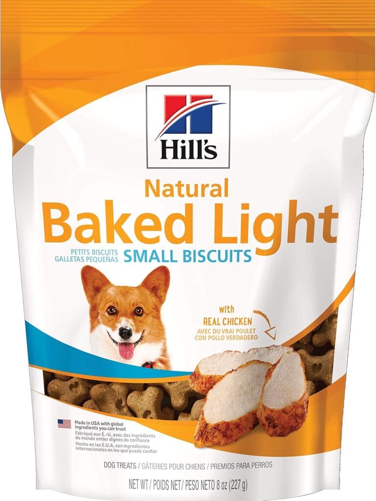 Hill's Natural Baked Light Biscuits, All Life Stages, Great Taste, Mini Dog Treats, Chicken, 8 oz Bag