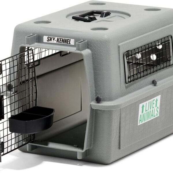 Petmate Sky Kennel - For Air and Travel, Airline Compliant Dog Crate for Pets up to 15 lbs, Heavy Duty Dog Kennel, Made in the USA- 21 Inches