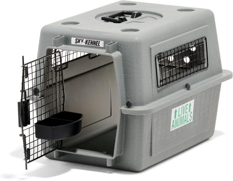 Petmate Sky Kennel - For Air and Travel, Airline Compliant Dog Crate for Pets up to 15 lbs, Heavy Duty Dog Kennel, Made in the USA- 21 Inches