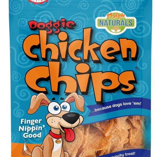 Chip's Naturals Doggie Chicken Chips Large 15 oz All Natural High Protein Low Calorie Healthy Dog Treats, Grain Free Gluten Free USDA Inspected & Approved Chicken Treat for Dogs, Pet Supplies