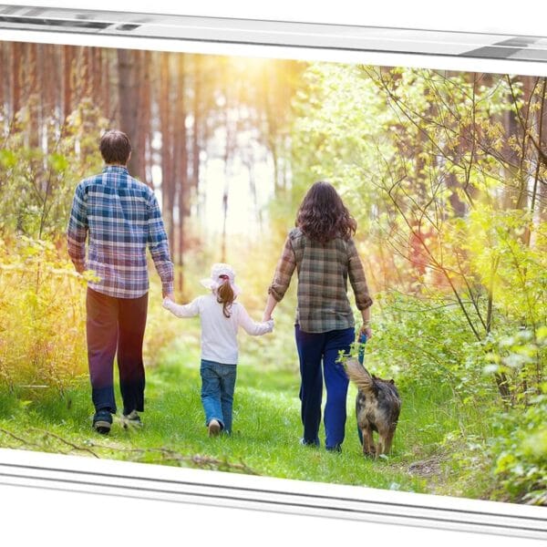 Boxalls 5x7 Inches Acrylic Picture Frame, Double Sided Clear Frameless Photo Frames with Magnetic Desktop Transparent