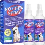 2 Pack No Chew Spray for Dogs, Bitter Apple Spray for Dogs Natural Training Aid for Dogs & Puppies, Stop from Chewing and Biting on Furniture, Shoes, Plants, Indoor & Outdoor Use, No Alcohol & Stain