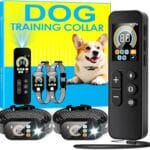Dog Shock Collar for 2 Dogs (10-120Lbs), 4200FT Remote Training Collar with Light for Night Walks, 3 Training Modes, IP67 Waterproof Rechargeable E-Collar with Exclusive Shock Lock