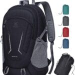 MIYCOO Backpack - Ultra Lightweight Packable Backpack for Travel Camping, 45L Hiking Back Pack Waterproof Foldable Daypack for Men Women Black