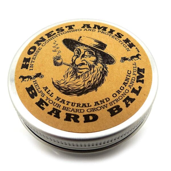 Honest Amish Beard Balm Leave-in Conditioner - Made with only Natural and Organic Ingredients - 2 Ounce Tin