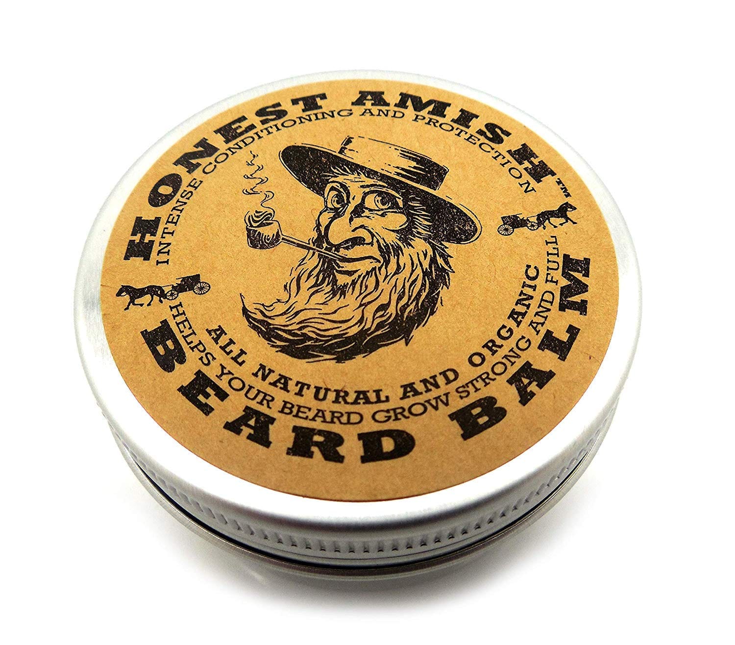Honest Amish Beard Balm Leave In Conditioner Made With Only Natural And Organic Ingredients 2 Ounce Tin Honest Amish Beard Balm Leave-in Conditioner - Made with only Natural and Organic Ingredients - 2 Ounce Tin