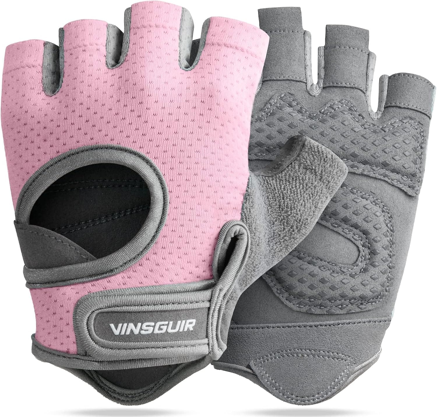 VINSGUIR Workout Gloves for Women and Men, Breathable Weight Lifting Gloves for Gym Exercise, Fitness, Training, and Cycling, with Excellent Grip and Cushion Pads VINSGUIR Workout Gloves for Women and Men, Breathable Weight Lifting Gloves for Gym Exercise, Fitness, Training, and Cycling, with Excellent Grip and Cushion Pads