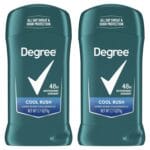 Degree Men Original Antiperspirant Deodorant Cool Rush Twin Pack 48-Hour Sweat & Odor Protection Antiperspirant For Men 2.7 oz