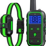 Dog Training Collar Electric Dog Collar with 4 Training Modes and Rechargeable Remote Waterproof Range 3300Ft for Small Medium Large Dogs(Green)
