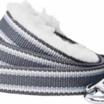 Blueberry Pet Multi-Colored Stripe Fleece Padded Dog Leash with Soft & Comfortable Handle, 5 ft x 5/8", Grey, Small, Leashes for Dogs
