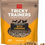 Cloud Star Tricky Trainers Crunchy Dog Training Treats 8 oz Pouch, Cheddar Flavor, Low Calorie Behavior Aid with 450 treats.
