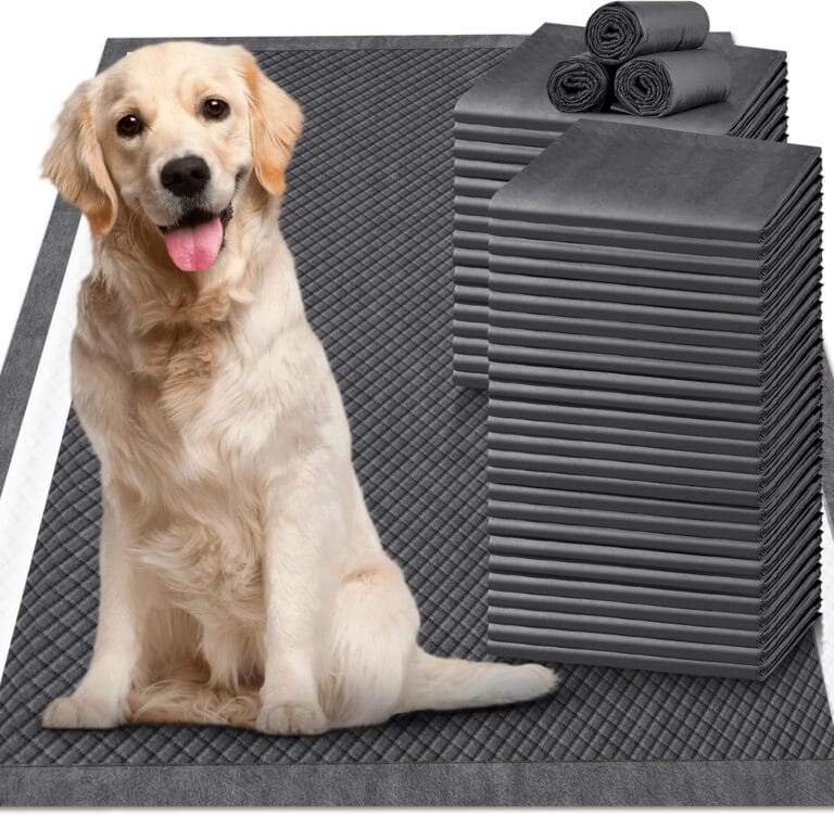 Gimars XL 28"x34" 6-Layer Ultra Abolsorbent Pee Pads for Dogs, Leak-Proof Carbon Dog Puppy Pads, Odor-Control & Quick Dry Dog Training Pads 30 Counts Charcoal