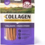 Wild Eats Real Duck Collagen Sticks for Dogs (25 Pack,5 Inch) Long Lasting Dog Chews No Hide Dog Treat Bully Stick Rawhide Free,Grain Free,High Protein
