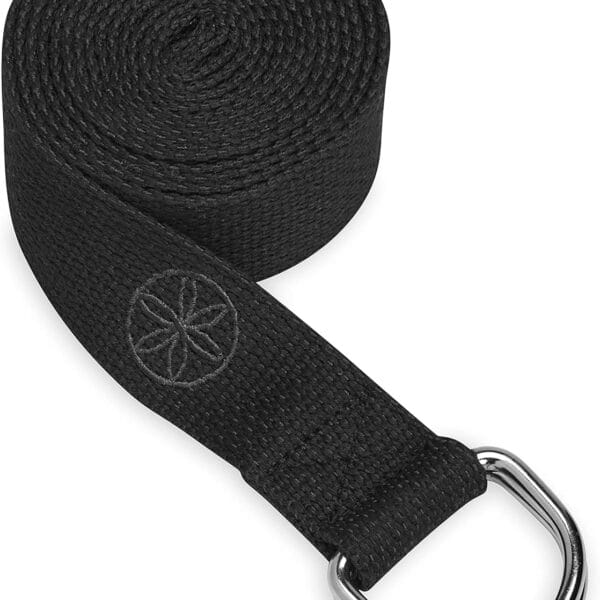 Gaiam Yoga Strap Premium Athletic Stretch Band with Adjustable Metal D-Ring Buckle Loop | Exercise & Fitness Stretching for Yoga, Pilates, Physical Therapy, Dance, Gym Workouts