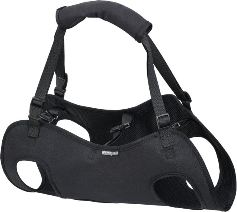 DogLift Harness,Full Body Dog Sling Carrier with Handle,Total Body Support for Dogs,Pet Dog Leg Support Sling Adjustable Retractable Breathable Lift Harness (M)