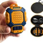 Wearable Bluetooth Speaker, IP56 Waterproof Clip On Wireless Portable Speaker with Clip-On and Built-in Mic for Hands-Free Music/Calls HD Audio for Outdoor/Gym/Work, Yellow