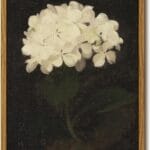 InSimSea Framed Wall Art for Living Room - White Hydrangea Oil Painting Canvas Prints for Bedroom, Bathroom, Kitchen, Office Decor - 8x10in