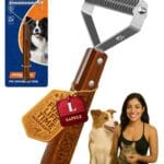 Dog Brush for Shedding 20 Blade Dematting Tool Pet Brush, Undercoat Rake for Large Medium Small Dogs and Cats, Shedding Dog Comb for Grooming, Premium Wood Handle, Efficiently Detangle and Groom Coats