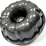 Classic Bakeware 9.5 Inch Non-stick Fluted Cake Pan,Heavy Duty Carbon Steel Tube Baking Mold Gray