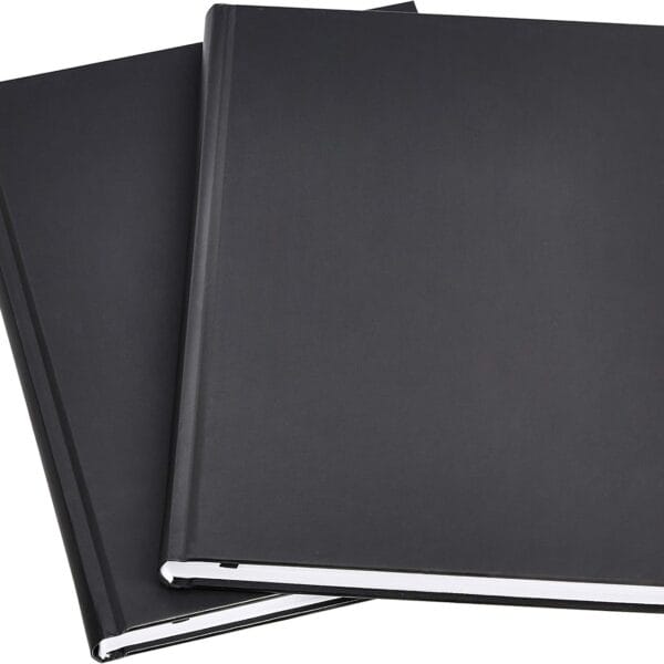 Amazon Basics Professional Journal, 10.5X7.5 inches, Black, 2-Pack
