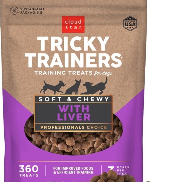 Cloud Star Tricky Trainers Soft & Chewy Dog Treats, Liver, 14 oz. Pouch
