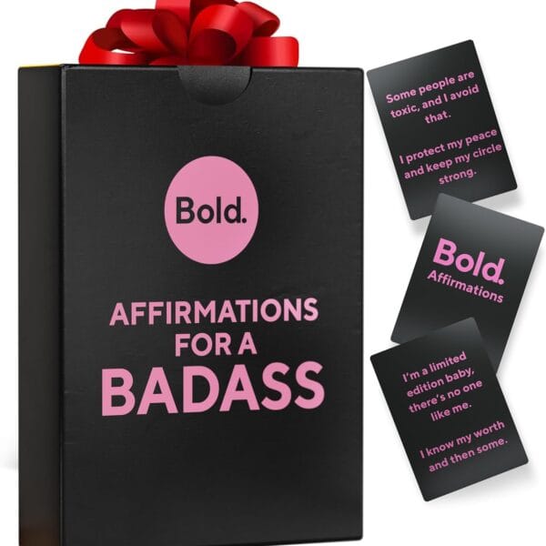 Badass Affirmation Cards - 100 Daily Motivational and Inspirational Affirmations for Women - Gifts for Women, Best Friend, and Self Care